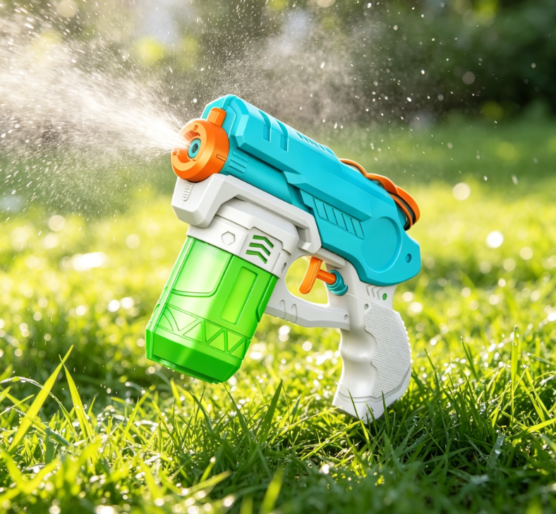 Teal Mini Air-Pressure Water Gun – Summer Pool Play Toy - Image 2