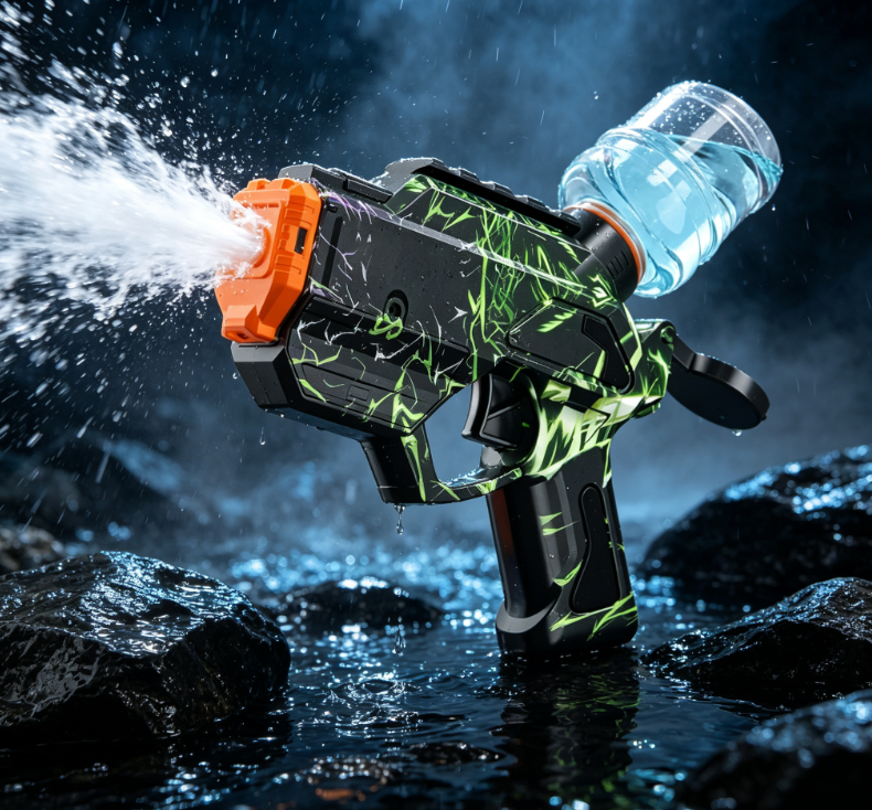 Graffiti-Pattern Water Gun (with Replaceable Water Bottle) – Summer Outdoor Water Play Toy - Image 2