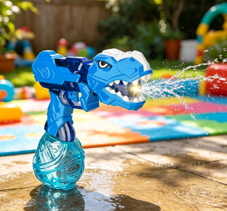 Dinosaur-Shaped Handheld Water Gun – Interactive Backyard