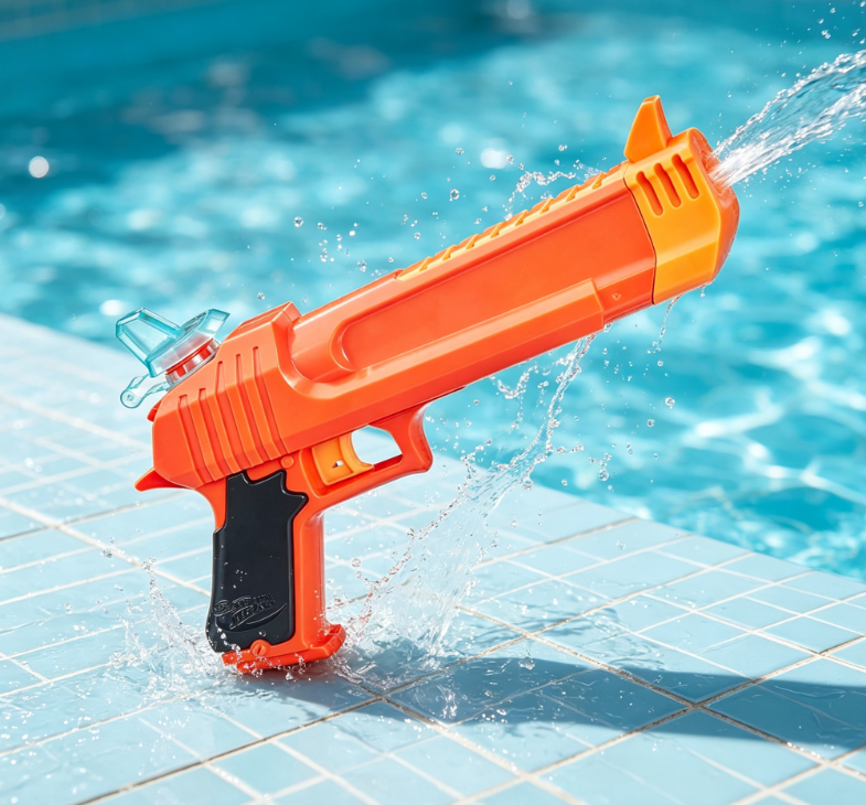Orange Pistol-Style Water Gun – Summer Pool Battle Toy - Image 2