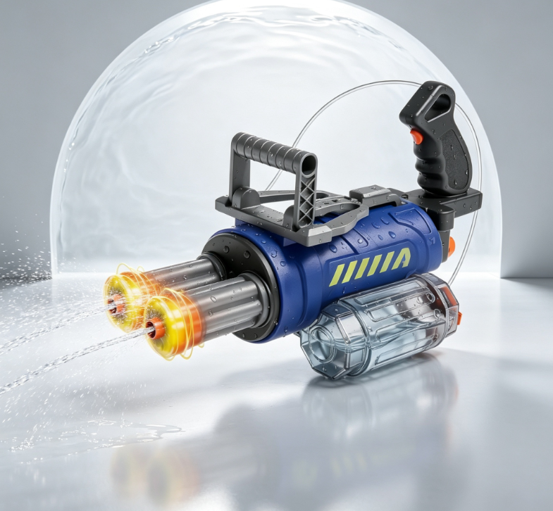 Dual-Barrel Gatling High-Capacity Water Blaster – Summer Water Play Toy