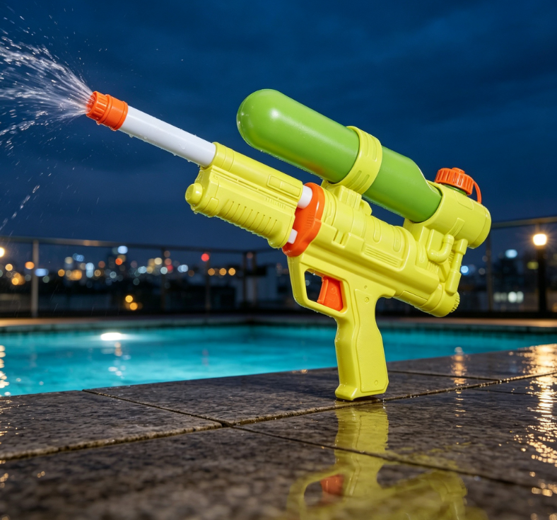 Long-Barrel High-Capacity Pressurized Water Gun – Poolside Fun