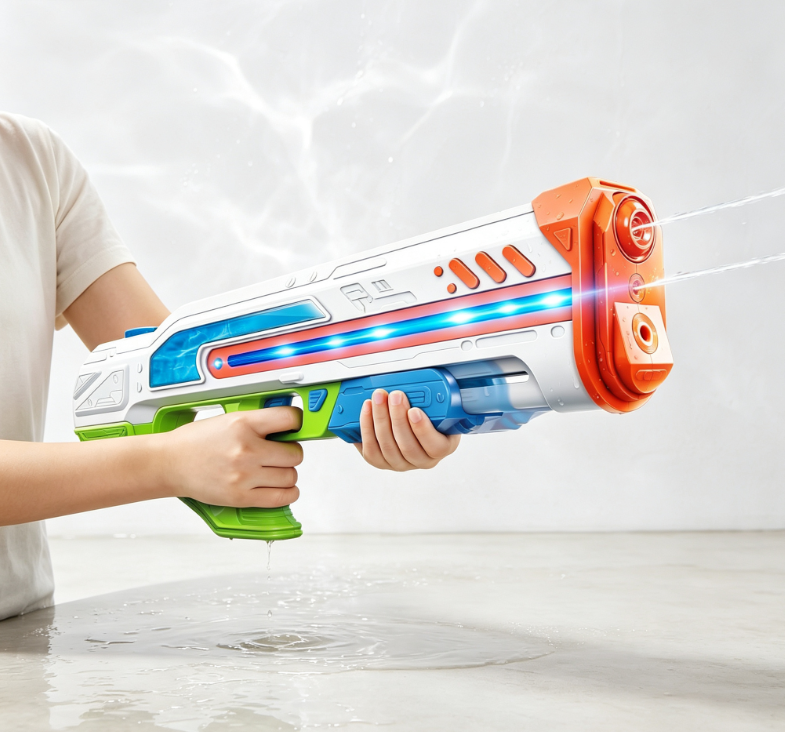 Multi-Nozzle Sci-Fi Style Water Gun – Lawn & Yard Water Battle Toy - Image 2