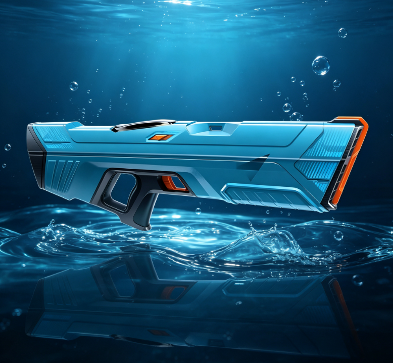 Futuristic Long-Handled Water Gun – Summer Party Water Toy - Image 2
