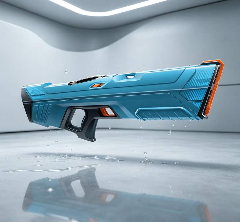 Futuristic Long-Handled Water Gun – Summer Party Water Toy