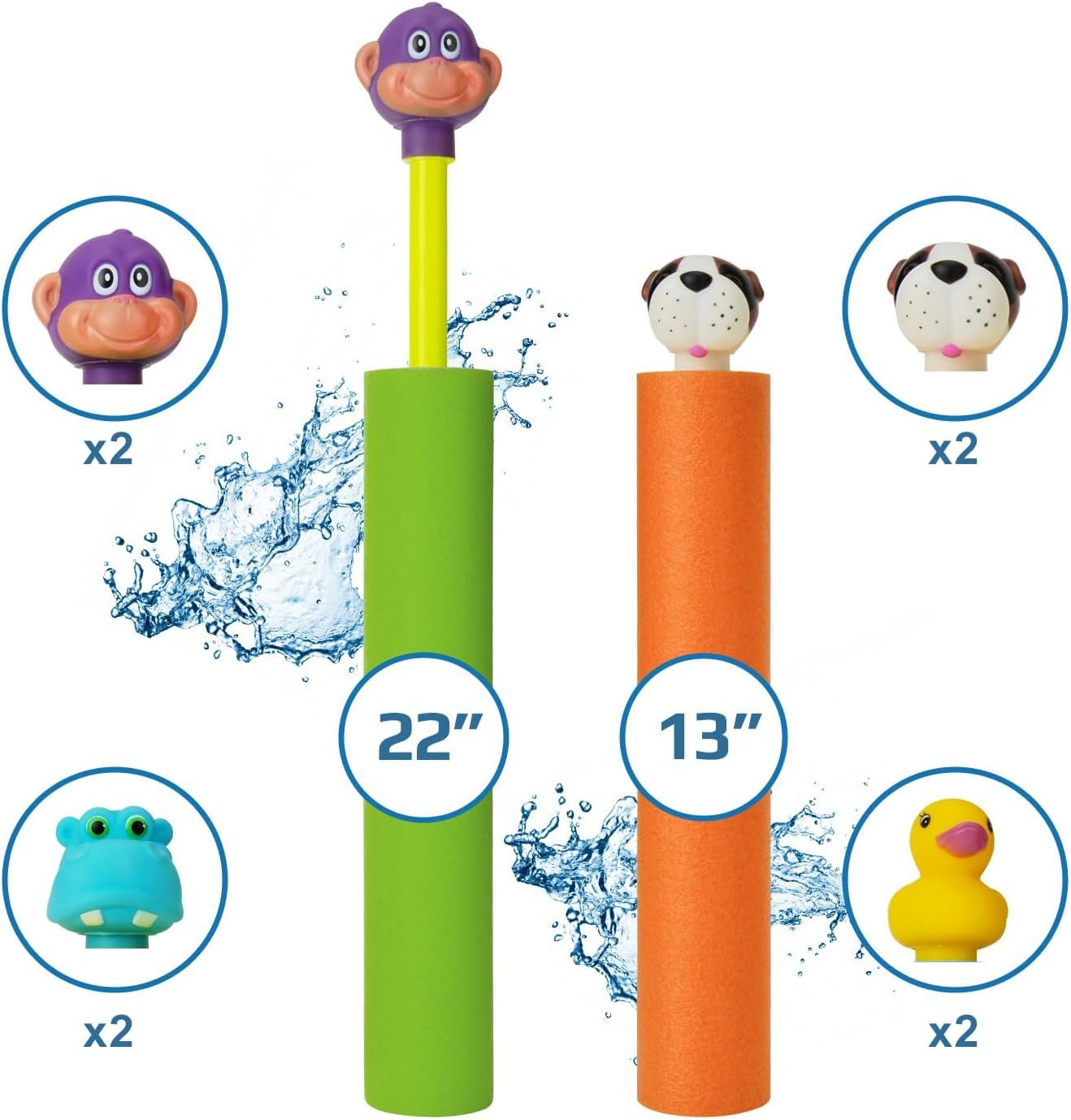 Kids' Pool Water Gun (8-Pack/4-Pack) – Beach & Outdoor Summer Water Play Toy - Image 2