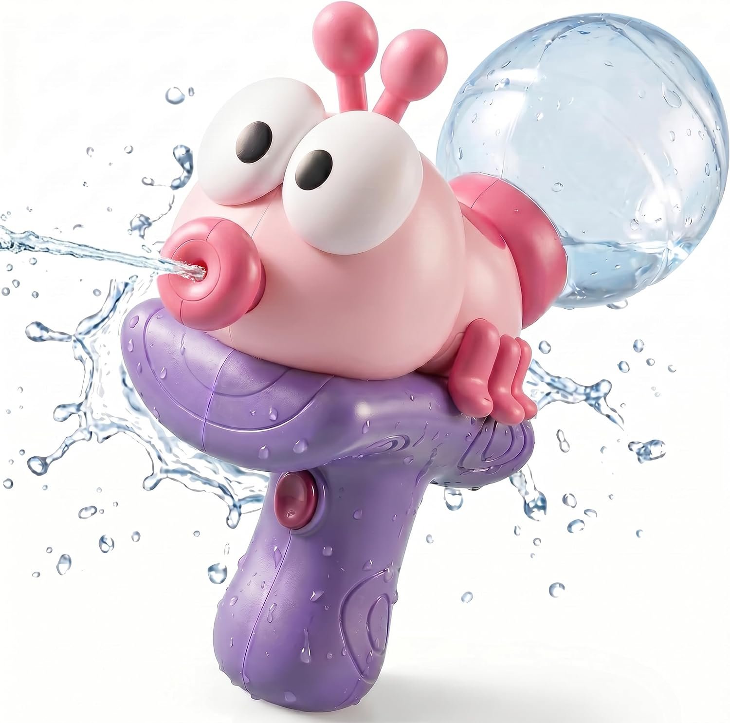 Pink Electric Water Blaster – Ant-Themed Automatic Water Gun – Summer Outdoor Pool Toy for Kids