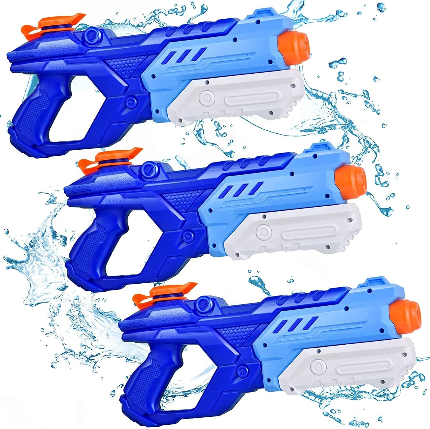 3-Pack 600cc Long-Range Water Gun – Outdoor Water Play Toy for Kids & Adults (Pool/Beach)