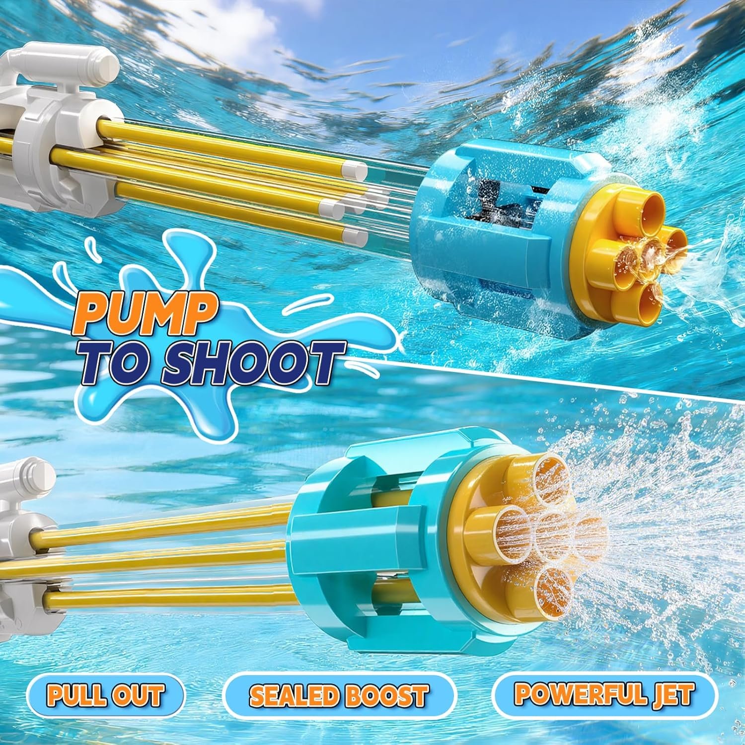2-Pack High-Capacity Water Gun Set – Suitable for Toddlers, Kids, and Adults (Pool, Beach, & Backyard Play) - Image 2