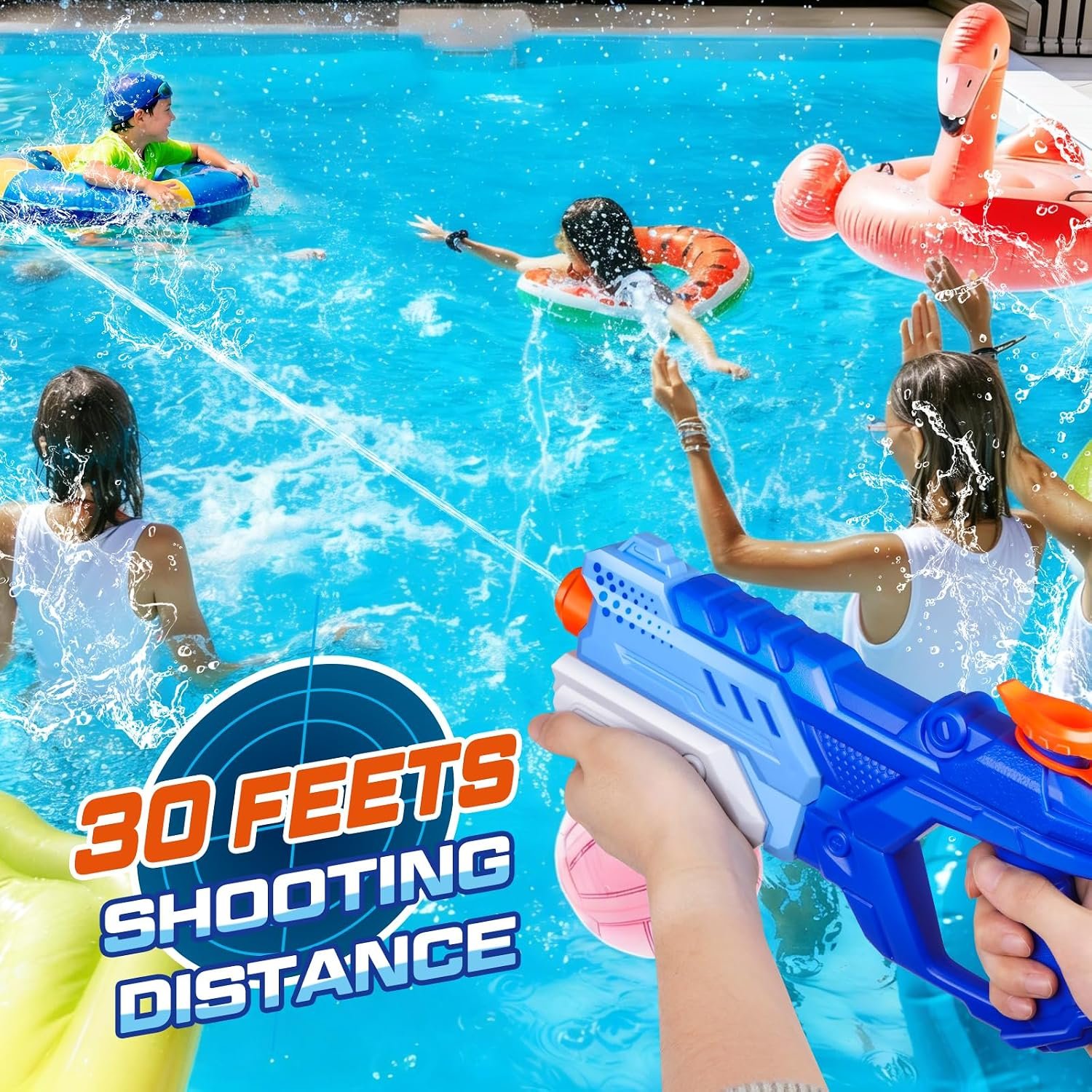 3-Pack 600cc Long-Range Water Gun – Outdoor Water Play Toy for Kids & Adults (Pool/Beach) - Image 2