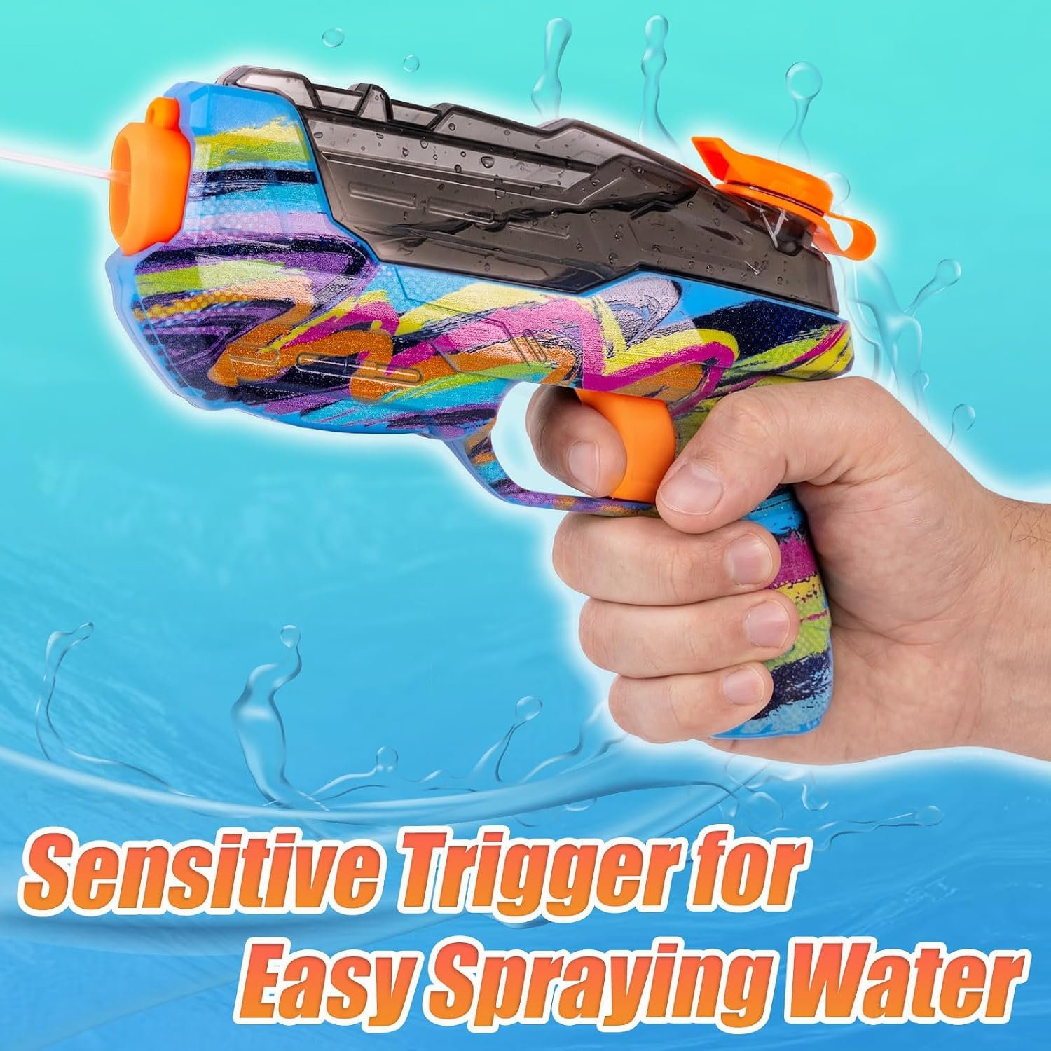 4-Pack Long-Range Trigger-Action Water Guns – Summer Water Play Set for Pools, Beaches, and Yards - Image 2