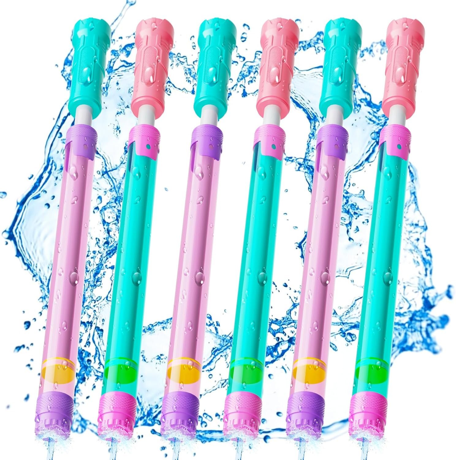 6-Pack Kids' Water Blasters – Pool Toys for Outdoor & Beach Play (Ages 4–12)